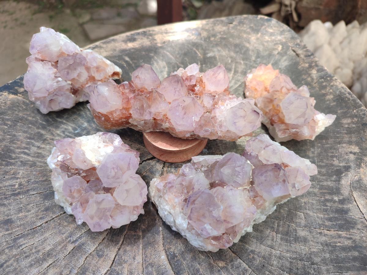 Natural Amethyst Spirit Clusters x 5 From Boekenhouthoek, South Africa