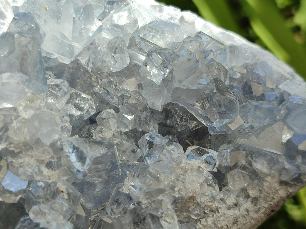 Natural Blue Celestite Geode Specimens x 2 From Sakoany, Madagascar