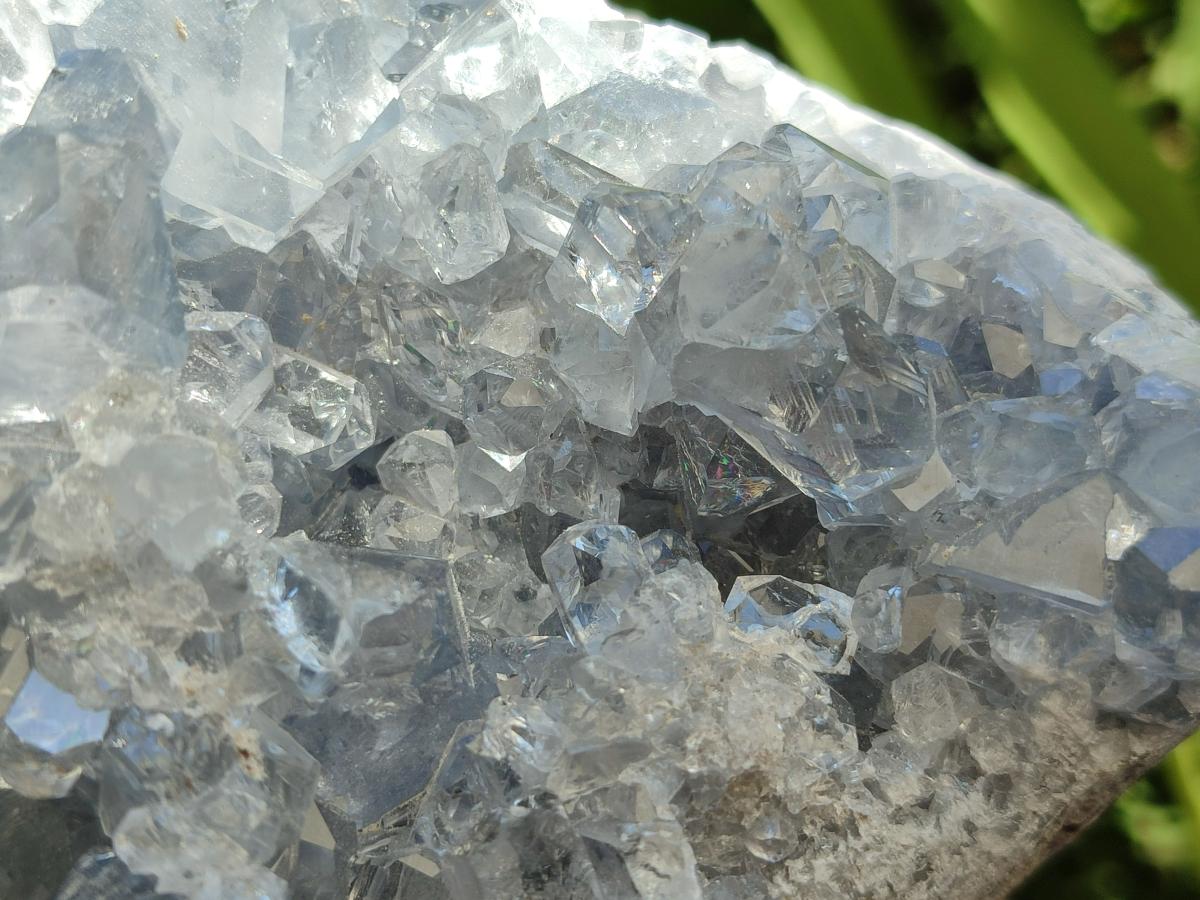 Natural Blue Celestite Geode Specimens x 2 From Sakoany, Madagascar