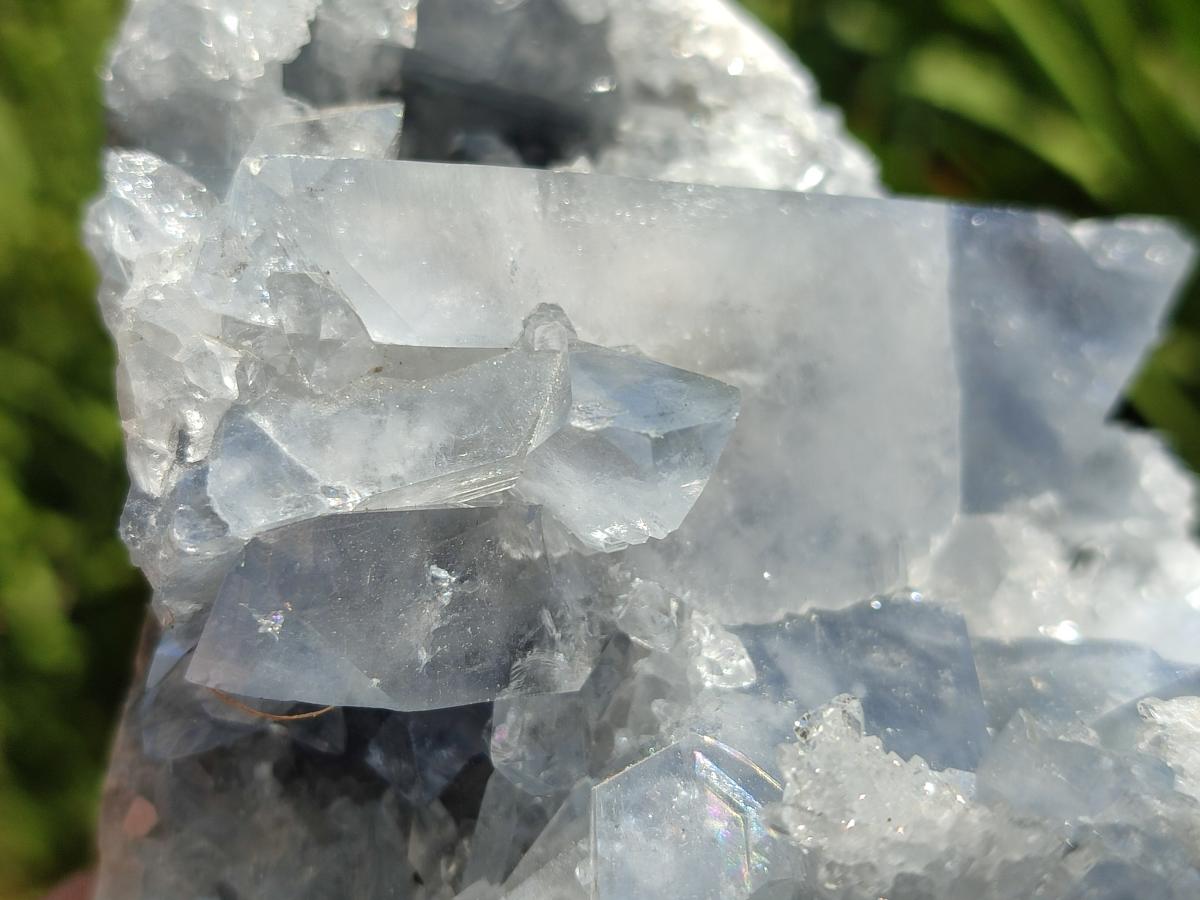 Natural Blue Celestite Geode Specimens x 2 From Sakoany, Madagascar