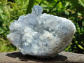Natural Blue Celestite Geode Specimens x 2 From Sakoany, Madagascar