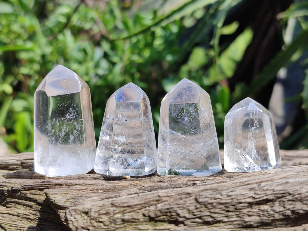 Polished Clear and Optic Quartz Crystals x 20 From Madagascar