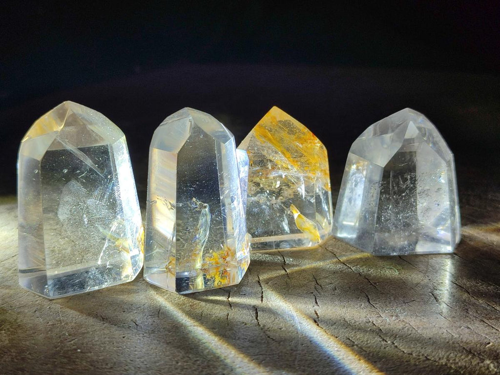 Polished Clear and Optic Quartz Crystals x 20 From Madagascar