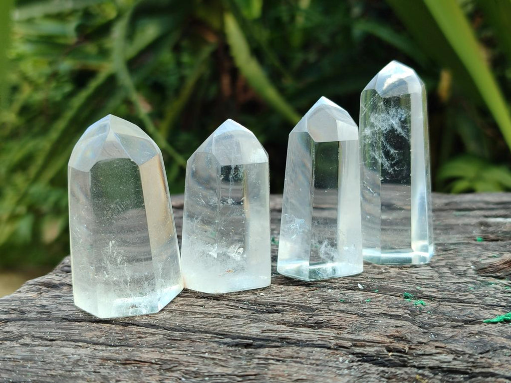 Polished Clear and Optic Quartz Crystals x 20 From Madagascar