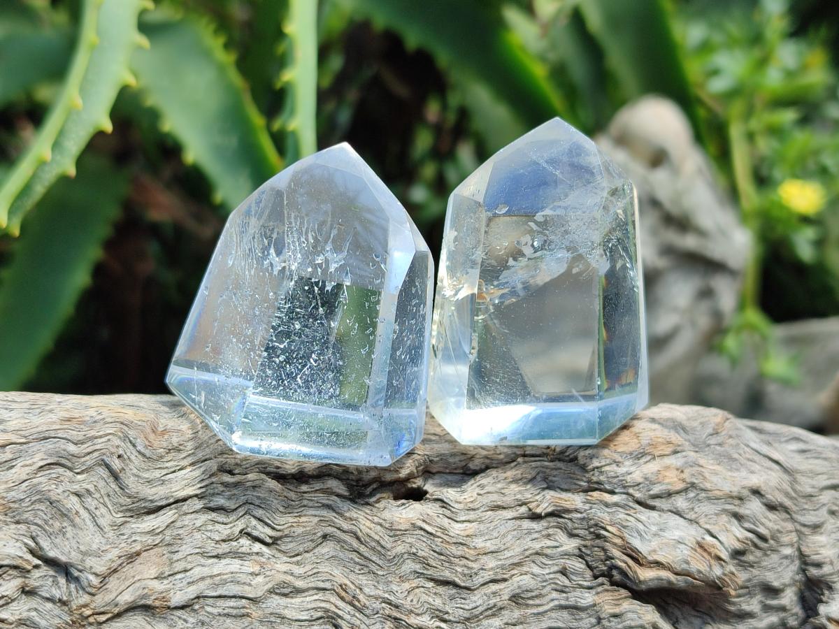 Polished Clear and Optic Quartz Crystals x 20 From Madagascar