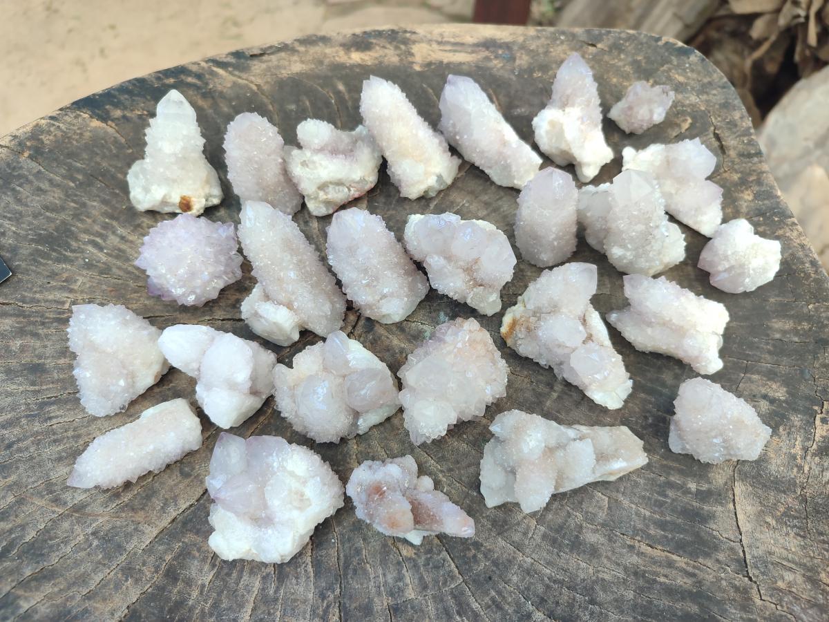 Natural White Fairy Spirit Quartz Crystals x 35 From Boekenhouthoek, South Africa