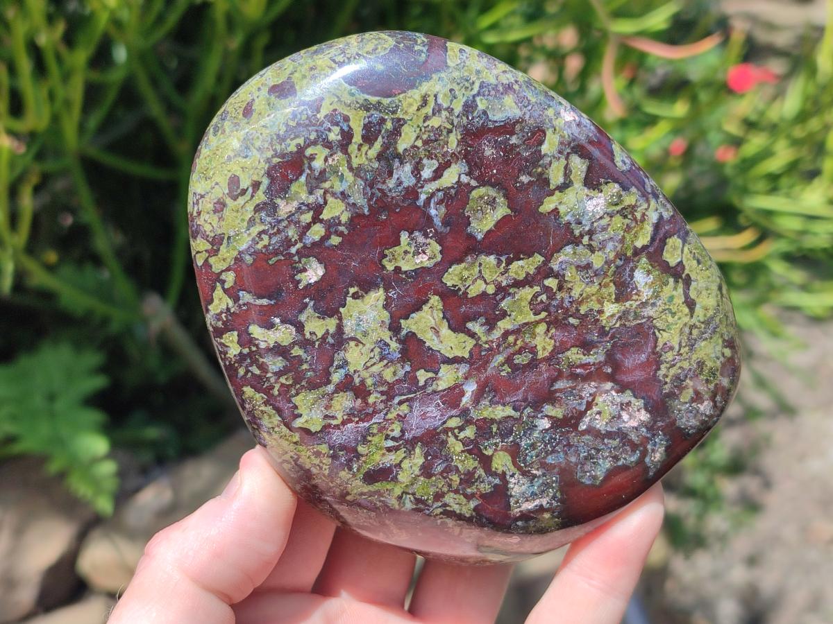 Polished Bastite Dragonsblood Stone Standing Free Forms x 2 From Tshipise, South Africa