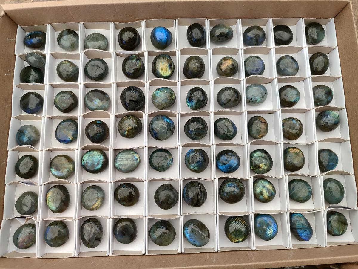Polished Mini Rounded Labradorite Free Forms x 71 From Madagascar