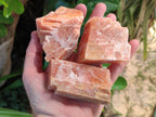 Natural Rhombohedral Sunset Orange Calcite Specimens x 12 From Spitzkop, Namibia