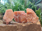 Natural Rhombohedral Sunset Orange Calcite Specimens x 12 From Spitzkop, Namibia