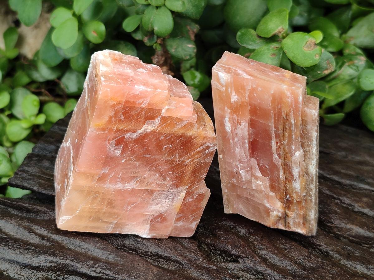 Natural Rhombohedral Sunset Orange Calcite Specimens x 12 From Spitzkop, Namibia
