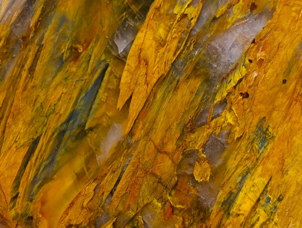 Polished Neolite Tigers Eye Standing Free Forms x 3 From Prieska, South Africa