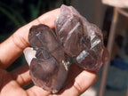Natural Window Smokey Amethyst Crystals x 12 From Chiredzi, Zimbabwe