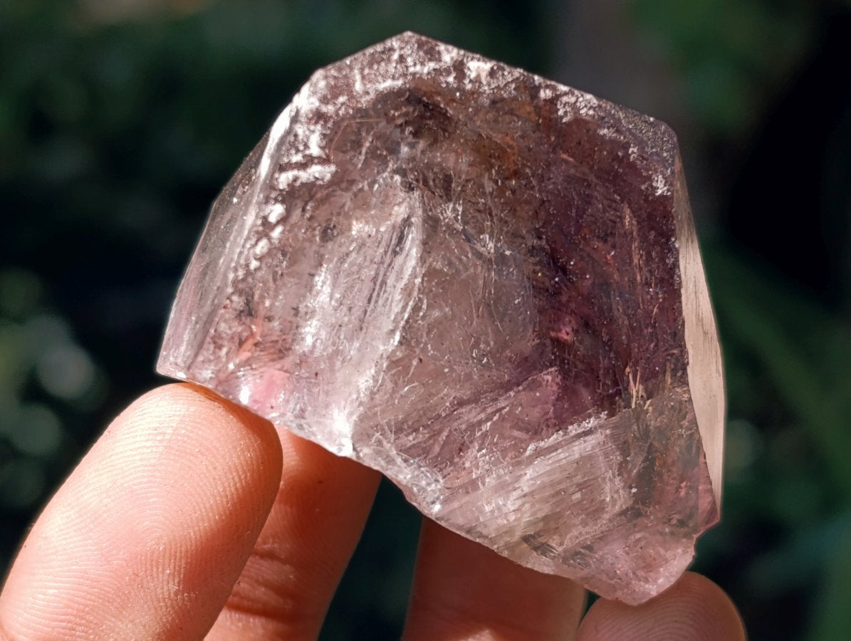 Natural Window Smokey Amethyst Crystals x 12 From Chiredzi, Zimbabwe
