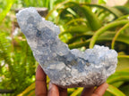 Natural Blue Celestite Specimens x 2 From Sakoany, Madagascar