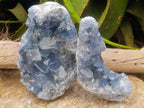 Natural Blue Celestite Specimens x 2 From Sakoany, Madagascar