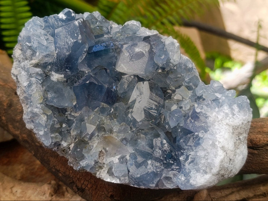 Natural Blue Celestite Specimens x 2 From Sakoany, Madagascar