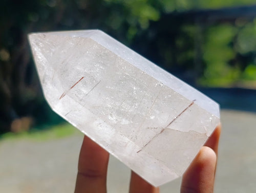 Polished Quartz with Inclusion Crystals x 2 From Madagascar