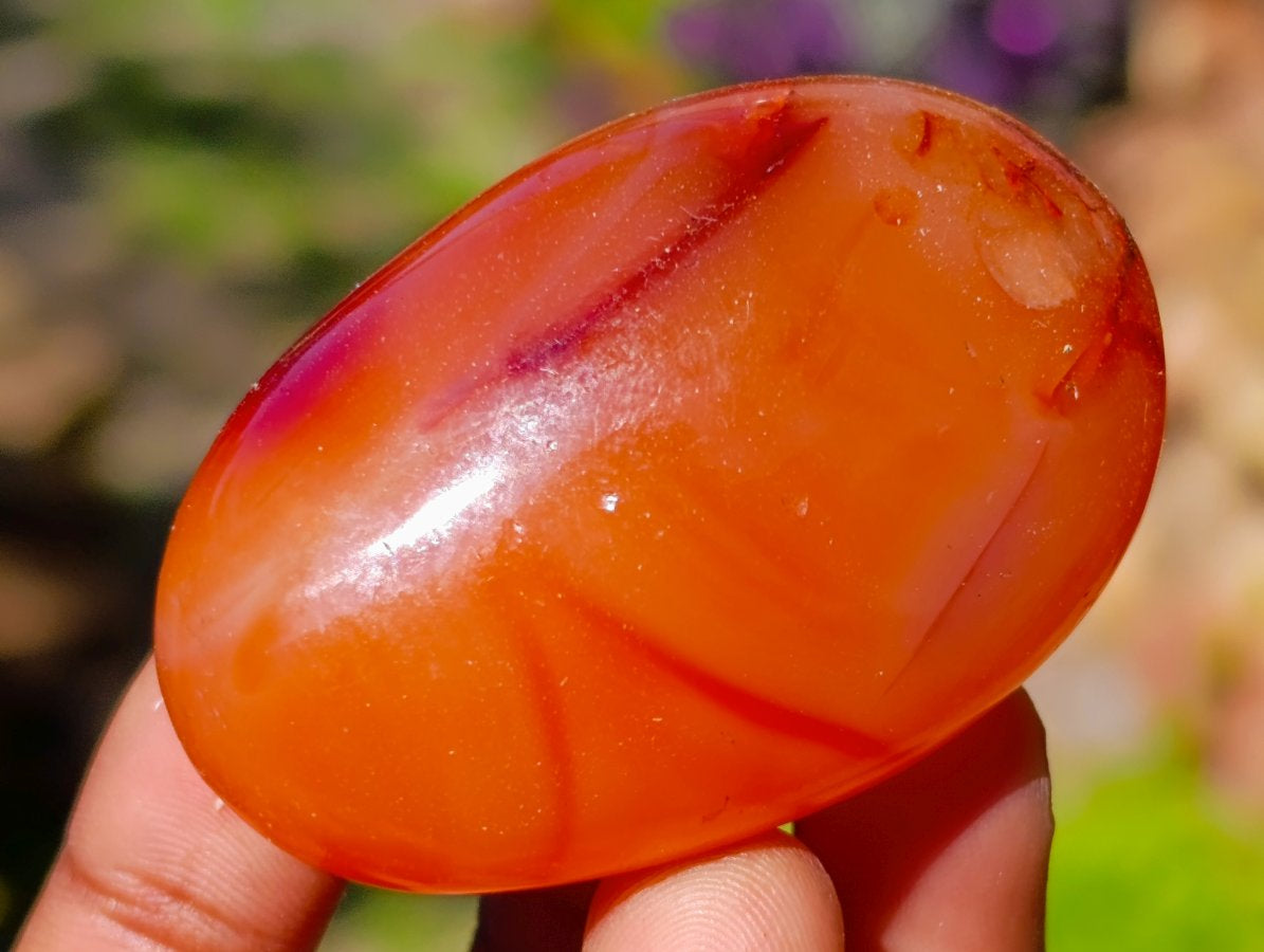 Polished Carnelian Agate Gemstone Galets x 20 From Madagascar