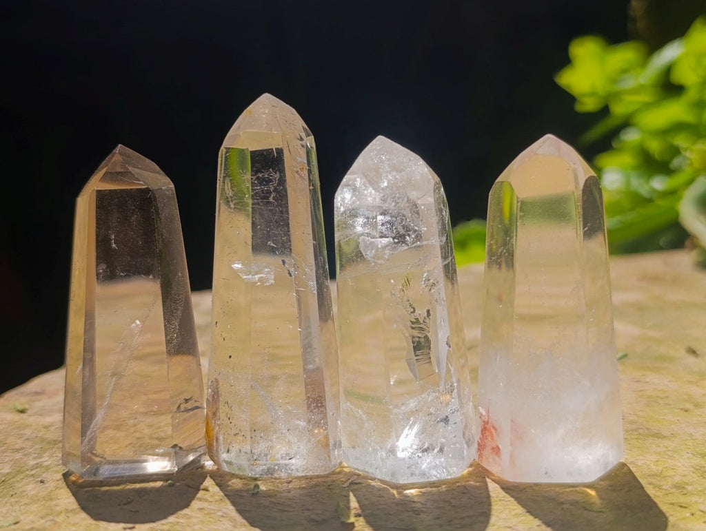 Polished Mixed Quartz Crystals x 12 From Madagascar
