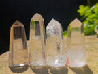 Polished Mixed Quartz Crystals x 12 From Madagascar