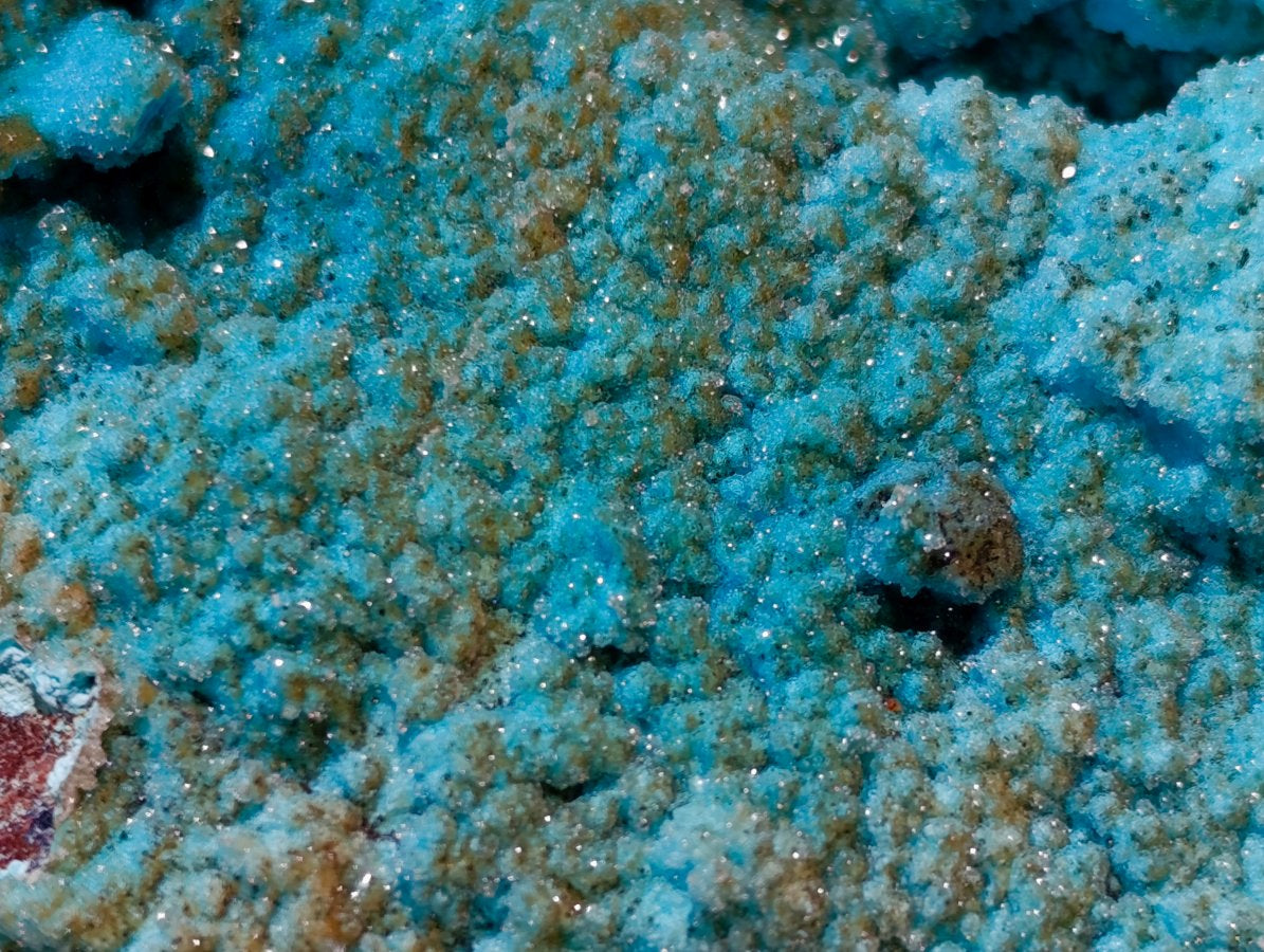 Natural Drusy Coated Chrysocolla and Malachite Specimens x 2 From Lupoto Mine, Congo