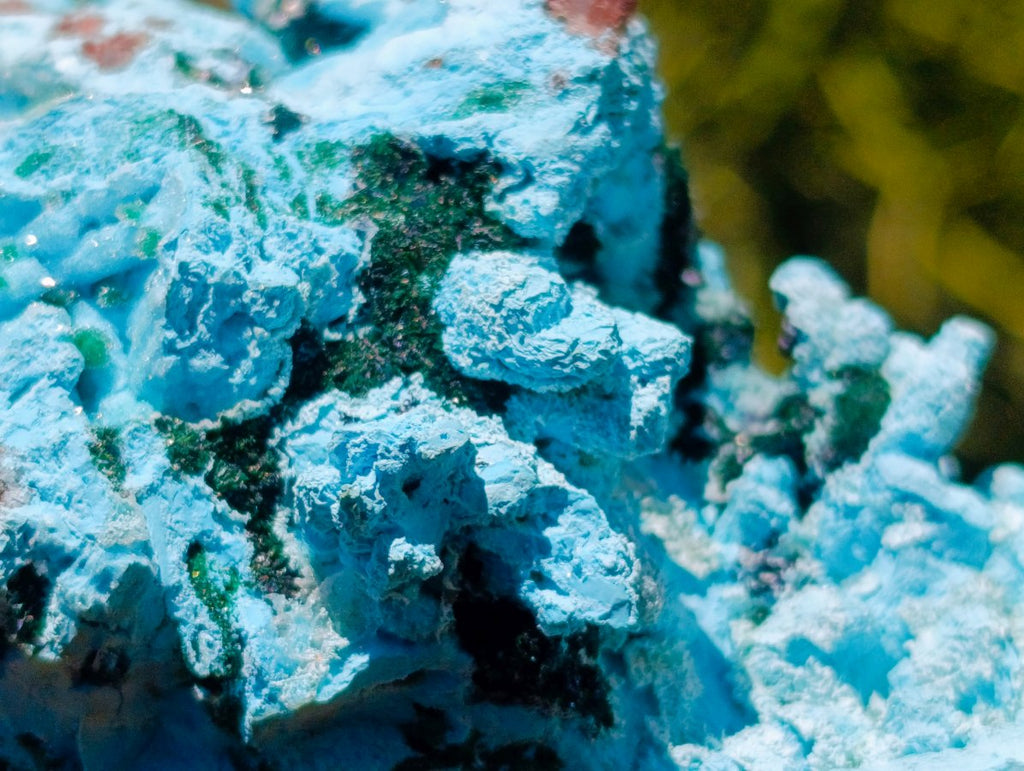 Natural Drusy Coated Chrysocolla and Malachite Specimens x 2 From Lupoto Mine, Congo