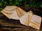 Polished Picture Stone Jasper Slices x 4 From Ais-Ais, Namibia