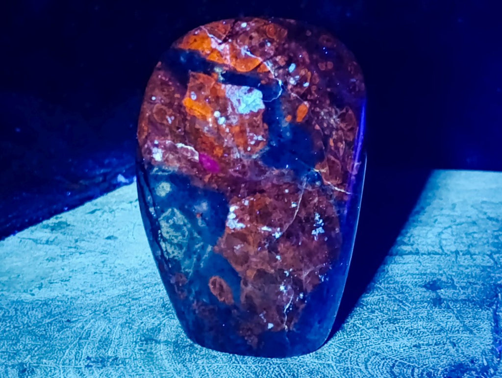 Polished Sodalite Standing Free Forms x 3 From Kunene River, Namibia