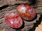 Polished Mini Red Hematoid Quartz Palm Stones x 20 From Ambatondrazaka, Madagascar