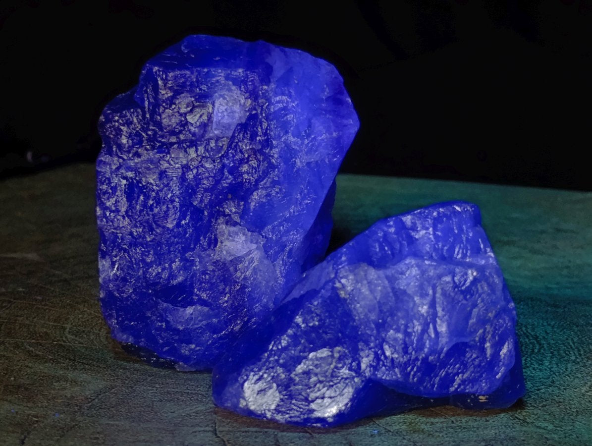 Natural Watermelon Fluorite Cobbed Specimens x 12 From Uis, Namibia