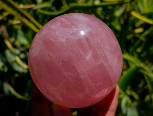 Polished Gemmy Star Rose Quartz Spheres x 3 From Madagascar