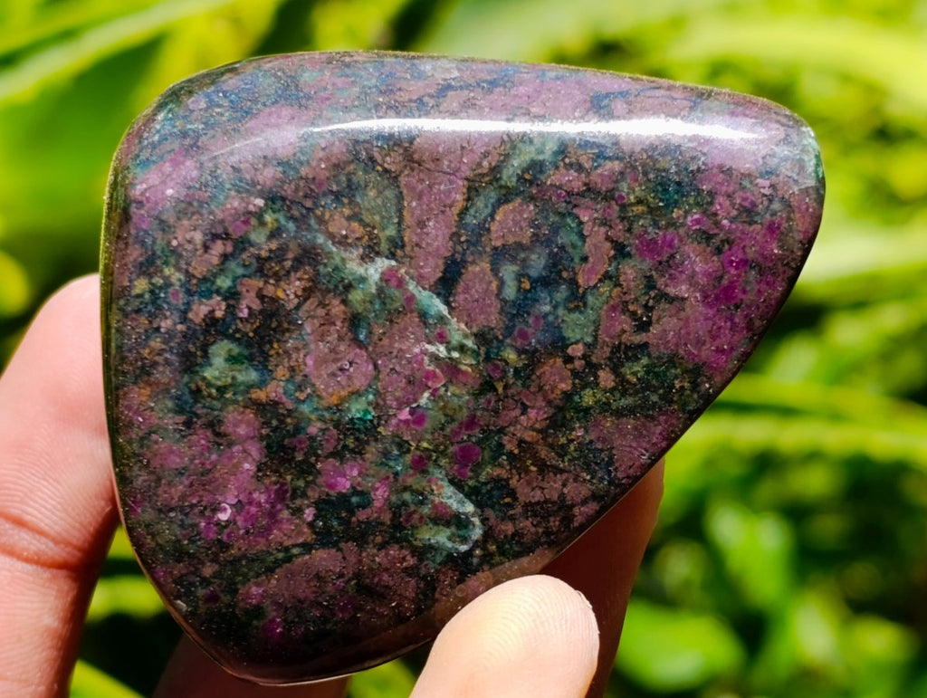 Polished Ruby Corundum In Chrome Verdite Free Forms x 6 From Mutoko, Zimbabwe