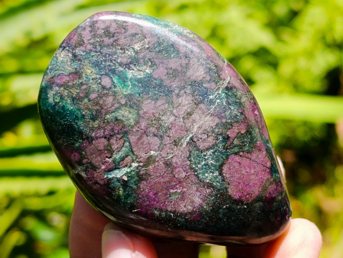 Polished Ruby Corundum In Chrome Verdite Free Forms x 6 From Mutoko, Zimbabwe