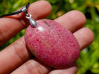 Hand Made Various Shaped Rhodonite Gemstone Pendants x 12 From Ambindavato, Madagascar