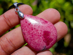 Hand Made Various Shaped Rhodonite Gemstone Pendants x 12 From Ambindavato, Madagascar