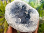 Natural Blue Celestite Cluster Specimens x 2 From Sakoany, Madagascar
