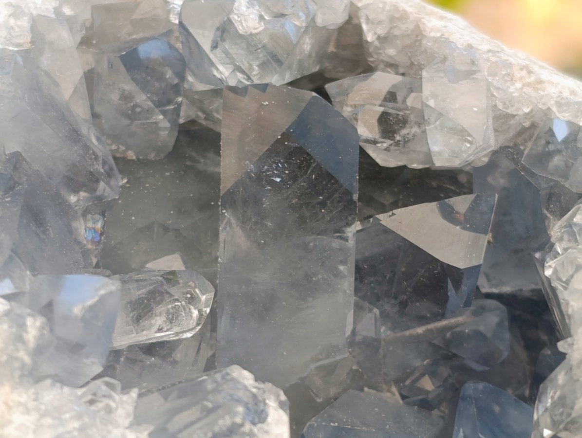 Natural Blue Celestite Cluster Specimens x 2 From Sakoany, Madagascar