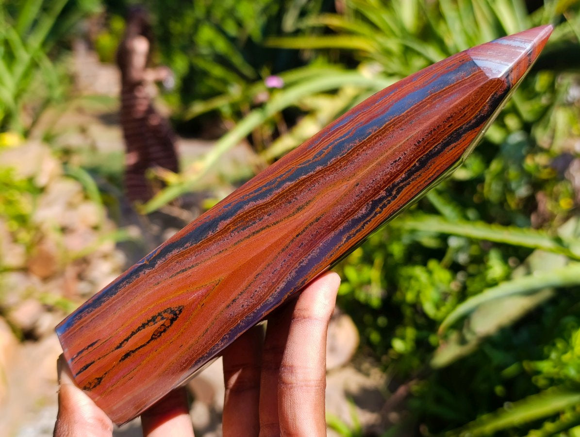 Polished Banded Tiger Iron Display Crystals x 2 From South Africa