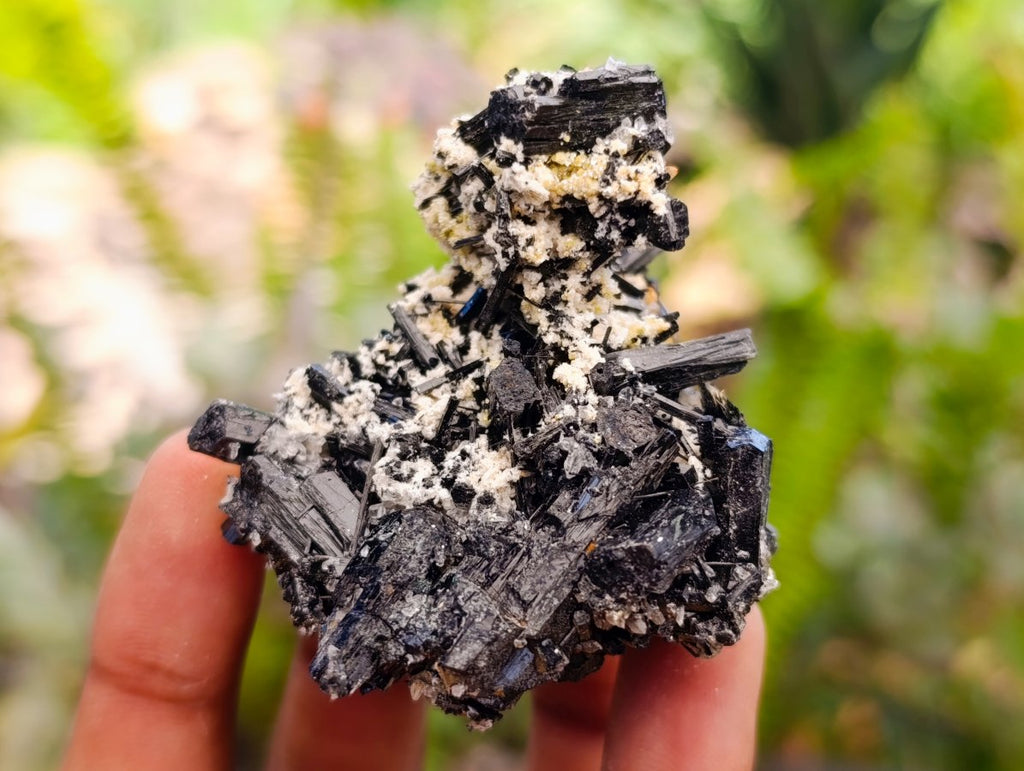 Natural Schorl Black Tourmaline Specimens with Associated Minerals x 12 From Erongo, Namibia