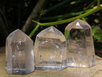 Polished Optic and Clear Quartz Crystals x 12 From Madagascar