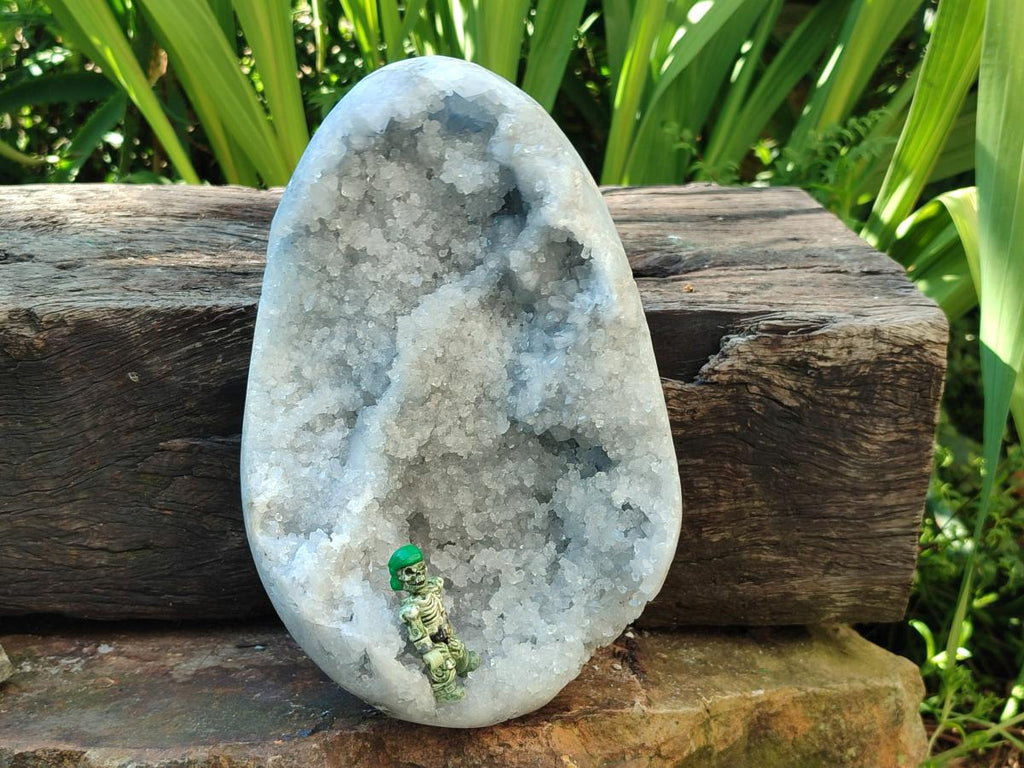 Polished XL Blue Celestite Egg x 1 From Sakoany, Madagascar