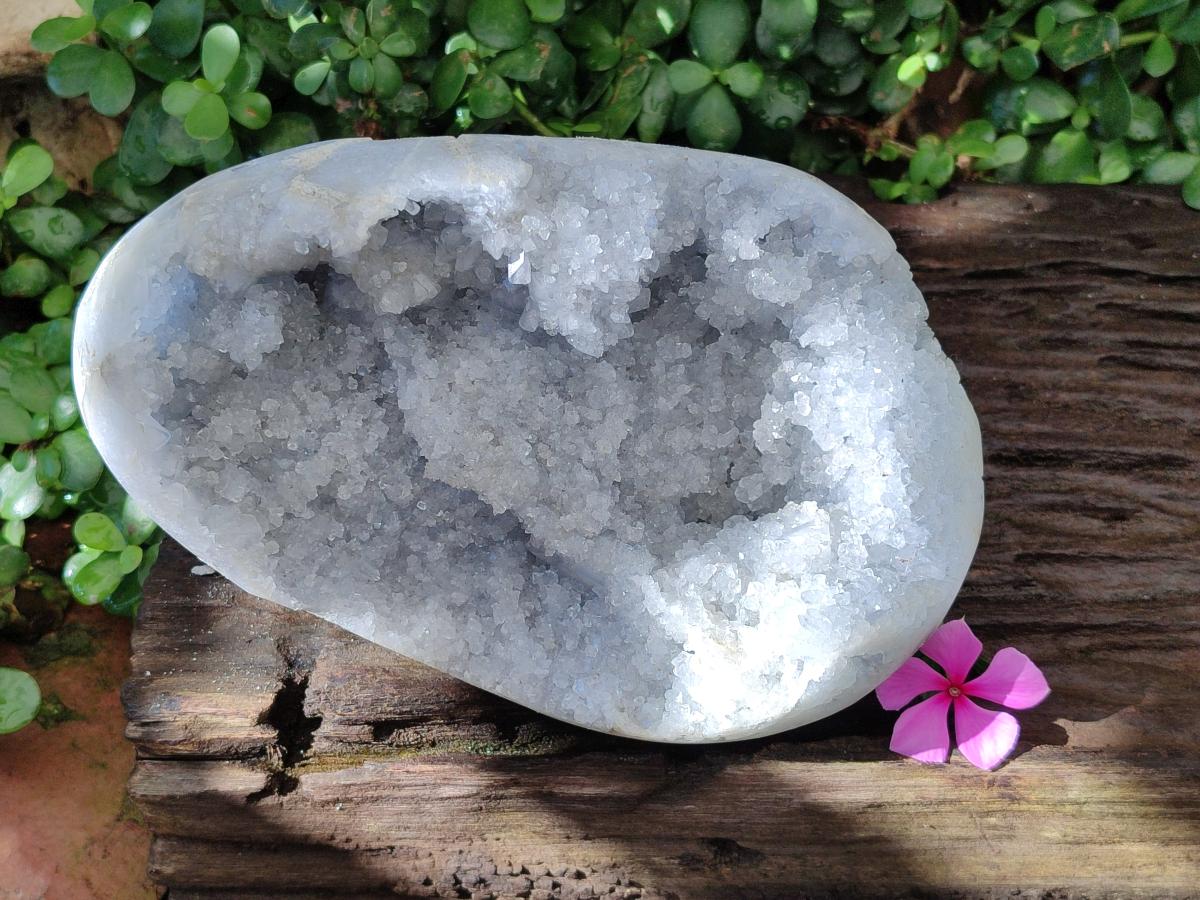 Polished XL Blue Celestite Egg x 1 From Sakoany, Madagascar