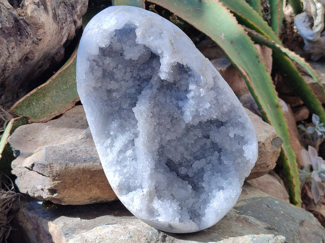 Polished XL Blue Celestite Egg x 1 From Sakoany, Madagascar
