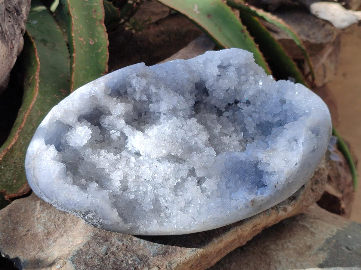 Polished XL Blue Celestite Egg x 1 From Sakoany, Madagascar