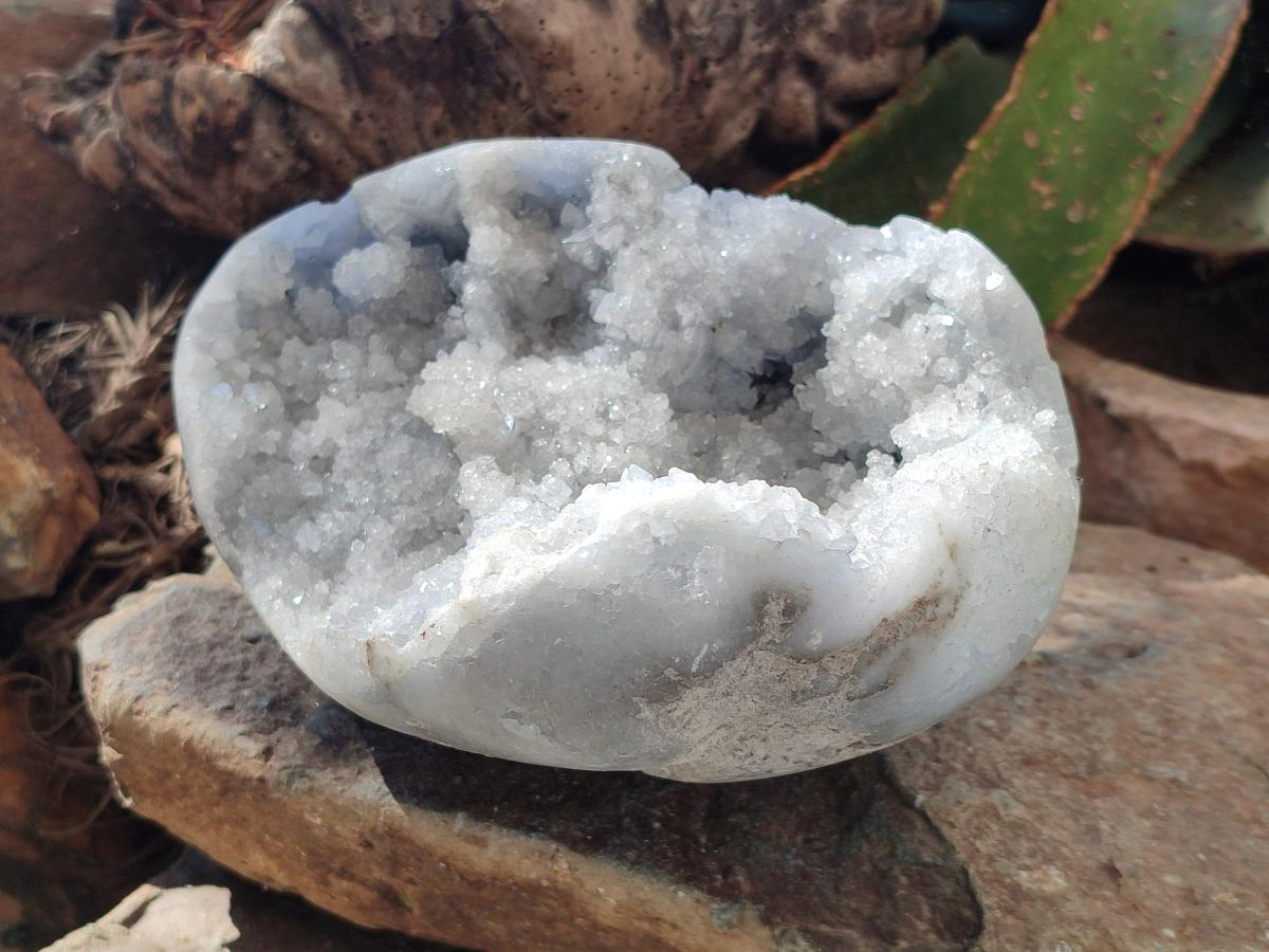 Polished XL Blue Celestite Egg x 1 From Sakoany, Madagascar