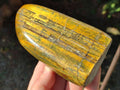 Polished Golden Neolite Tigers Eye Standing Free Forms x 4 From Prieska, South Africa