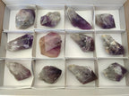 Natural Dark Purple Jacaranda Amethyst Single Crystals x 12 From Mumbwa, Zambia