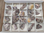Natural Rare Amethyst Asylum Quartz Clusters x 20 From Luena, Congo