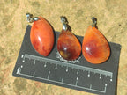Hand Made Carnelian Agate Gemstone Pendants x 12 From Madagascar